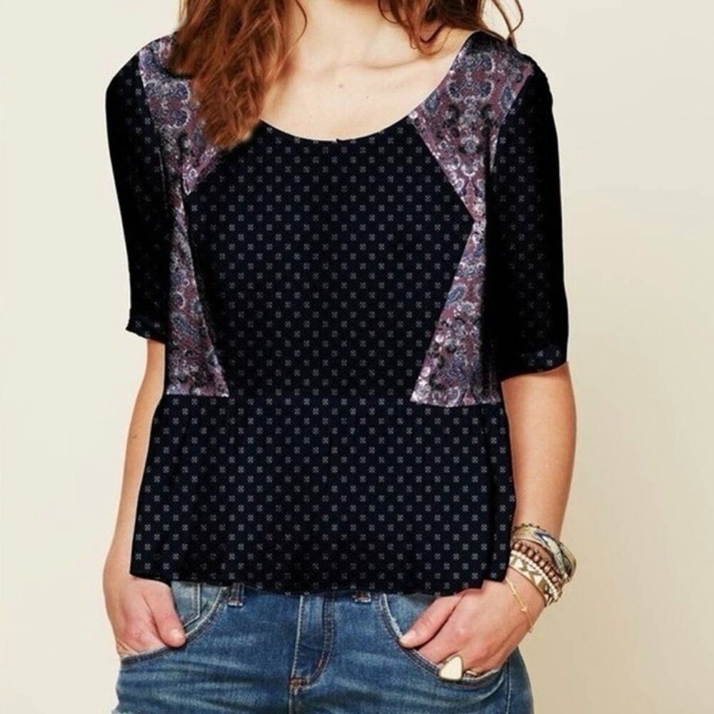 Free People Dandelion Peplum Top Large